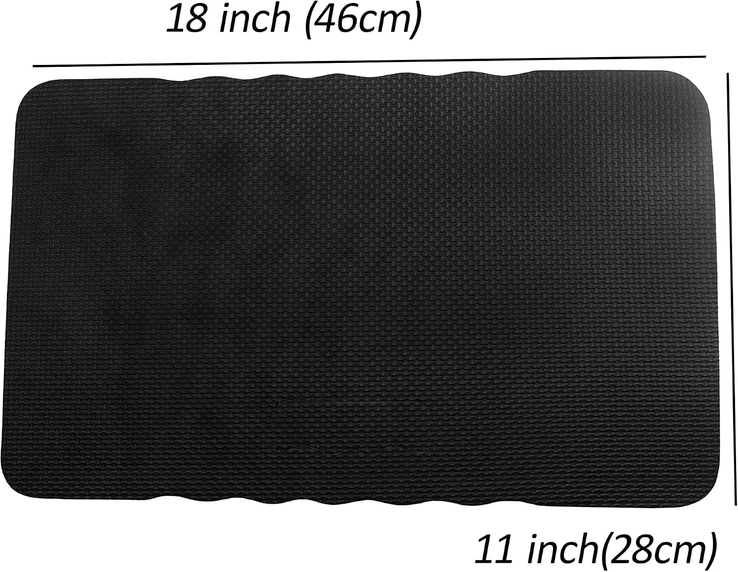 2Pcs EVA Thick Garden Kneeling Pad 18×11 Inch Black