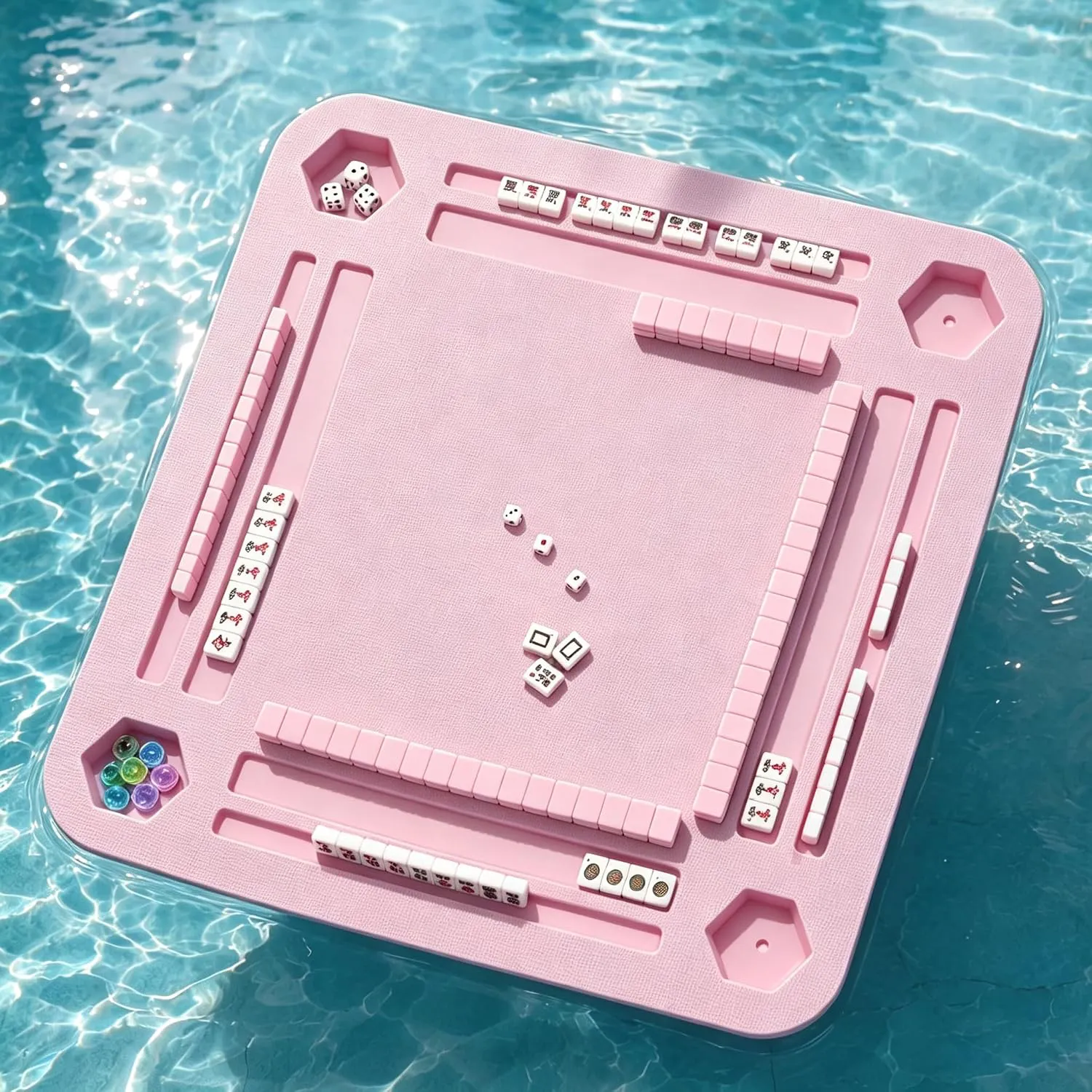 Floating Mahjong Table for Pool Floating Mahjong Table for Pool