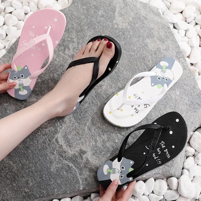 Cute Cat Print EVA Flip Flops